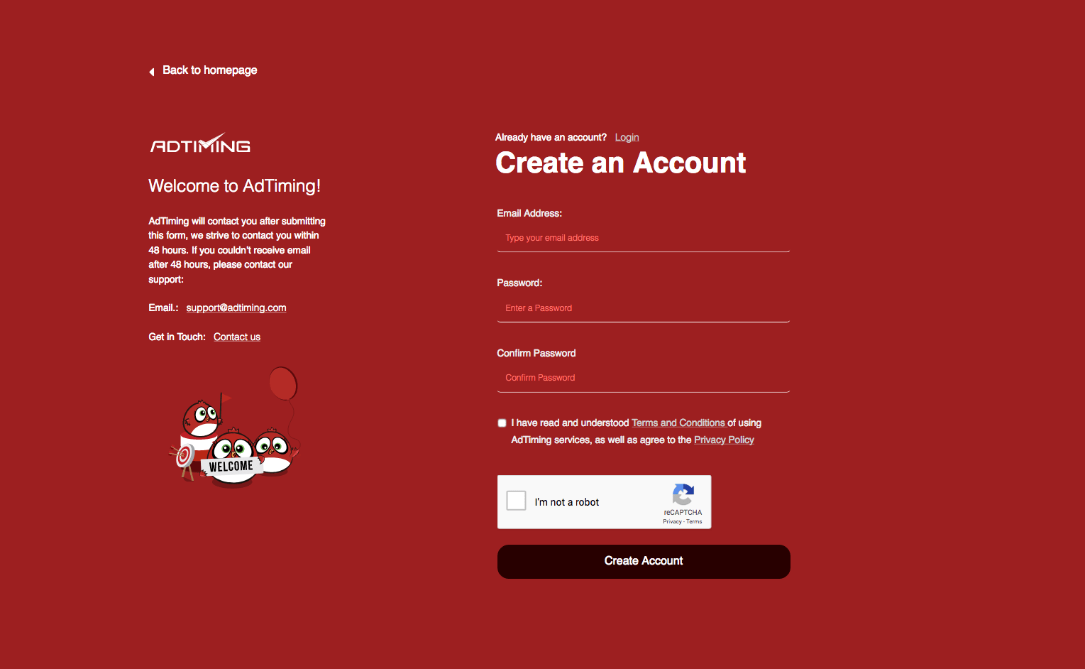 create an account